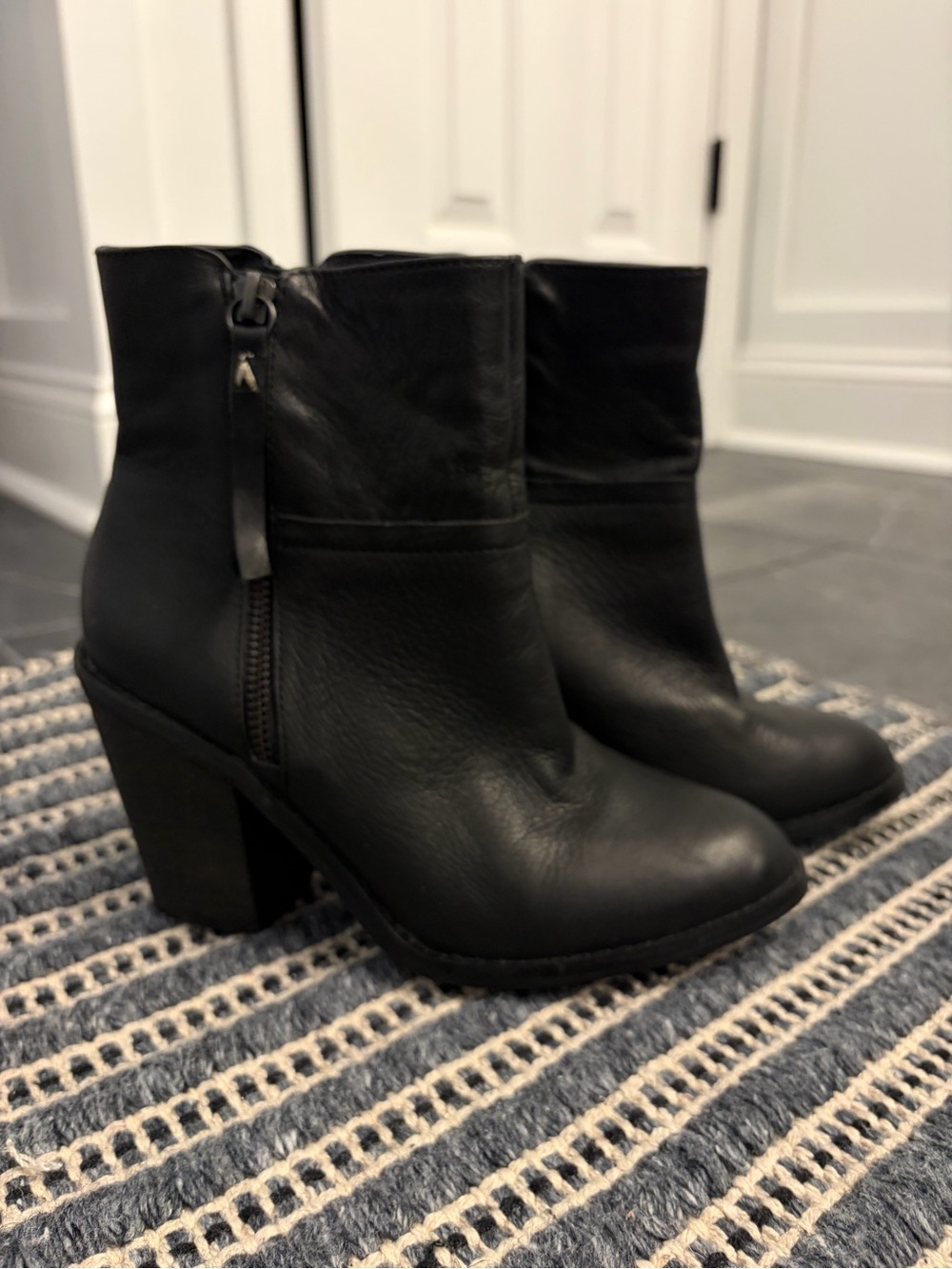 Kelsi Dagger Brooklyn Women's Black Leather Ankle Boots